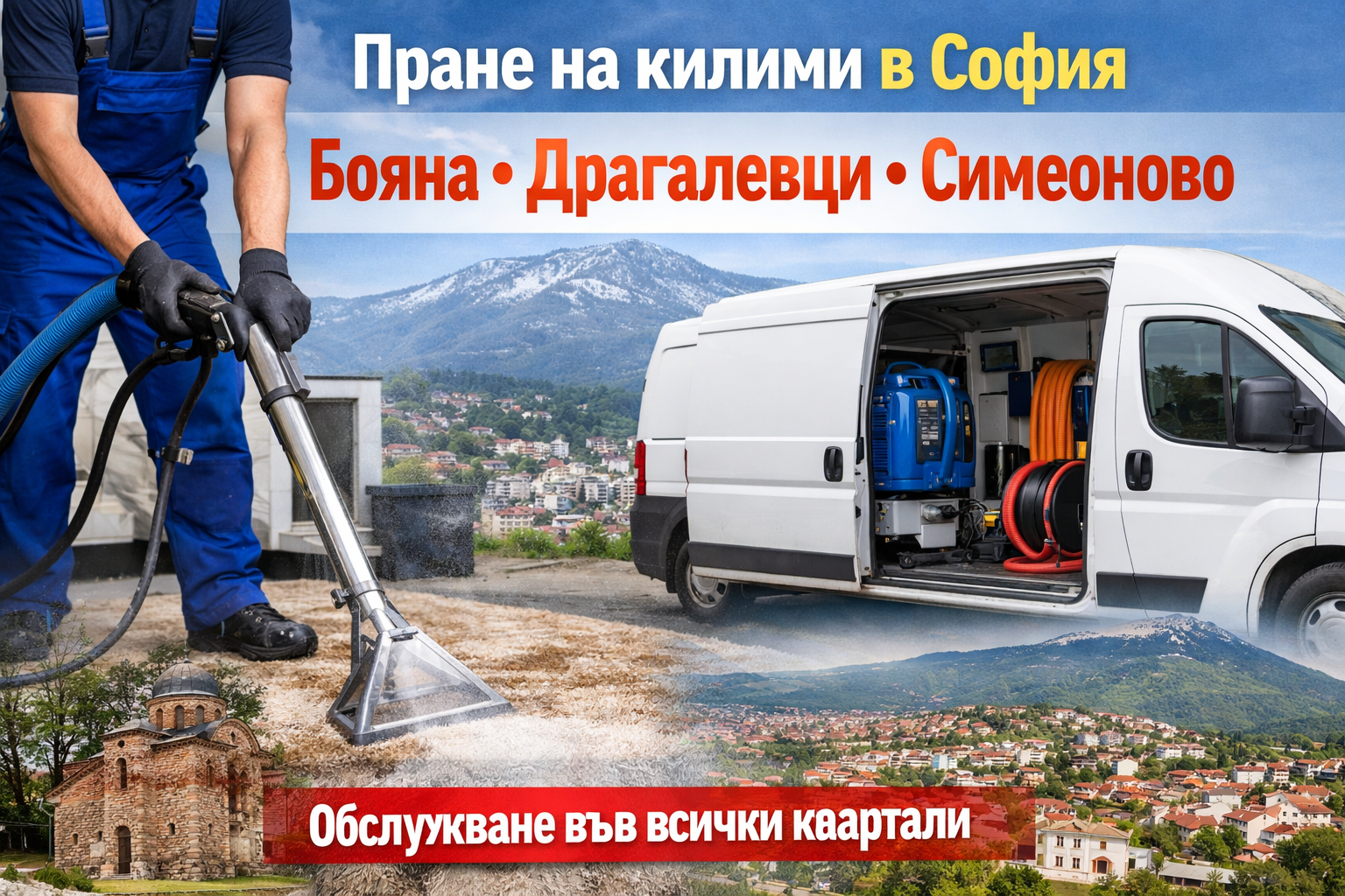 Пране на килими в София – обслужване във всички квартали